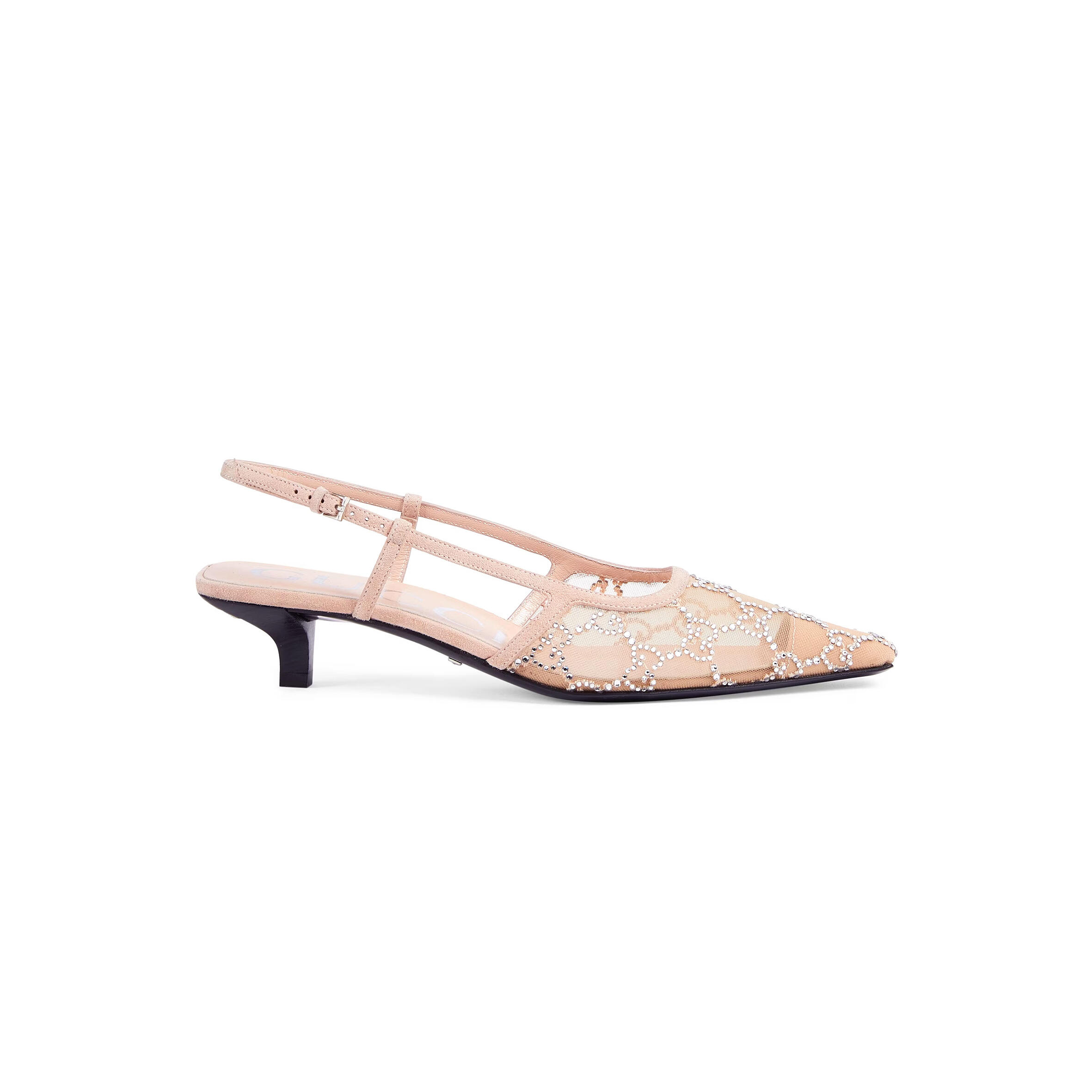 GUCCI WOMEN'S GG CRYSTAL SLINGBACK PUMP 674668